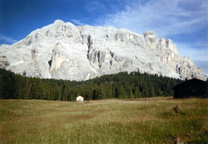 Gebirgskette bei Corvara